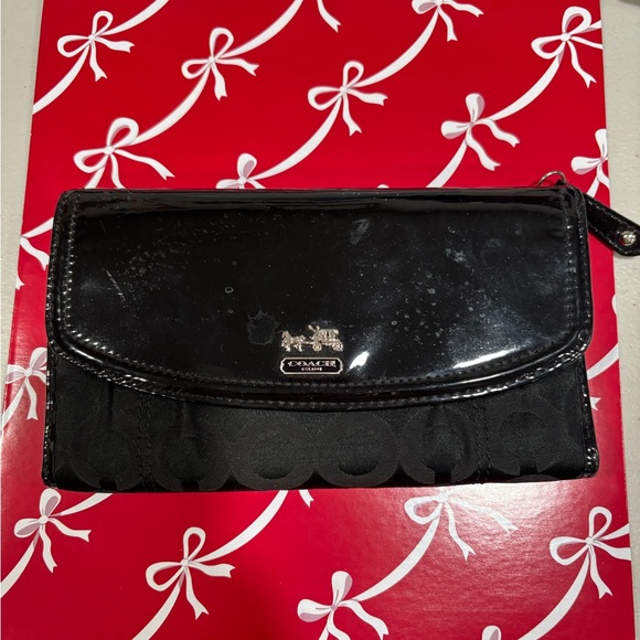 Coach Handbags - Coach Black Patent Leather Wallet